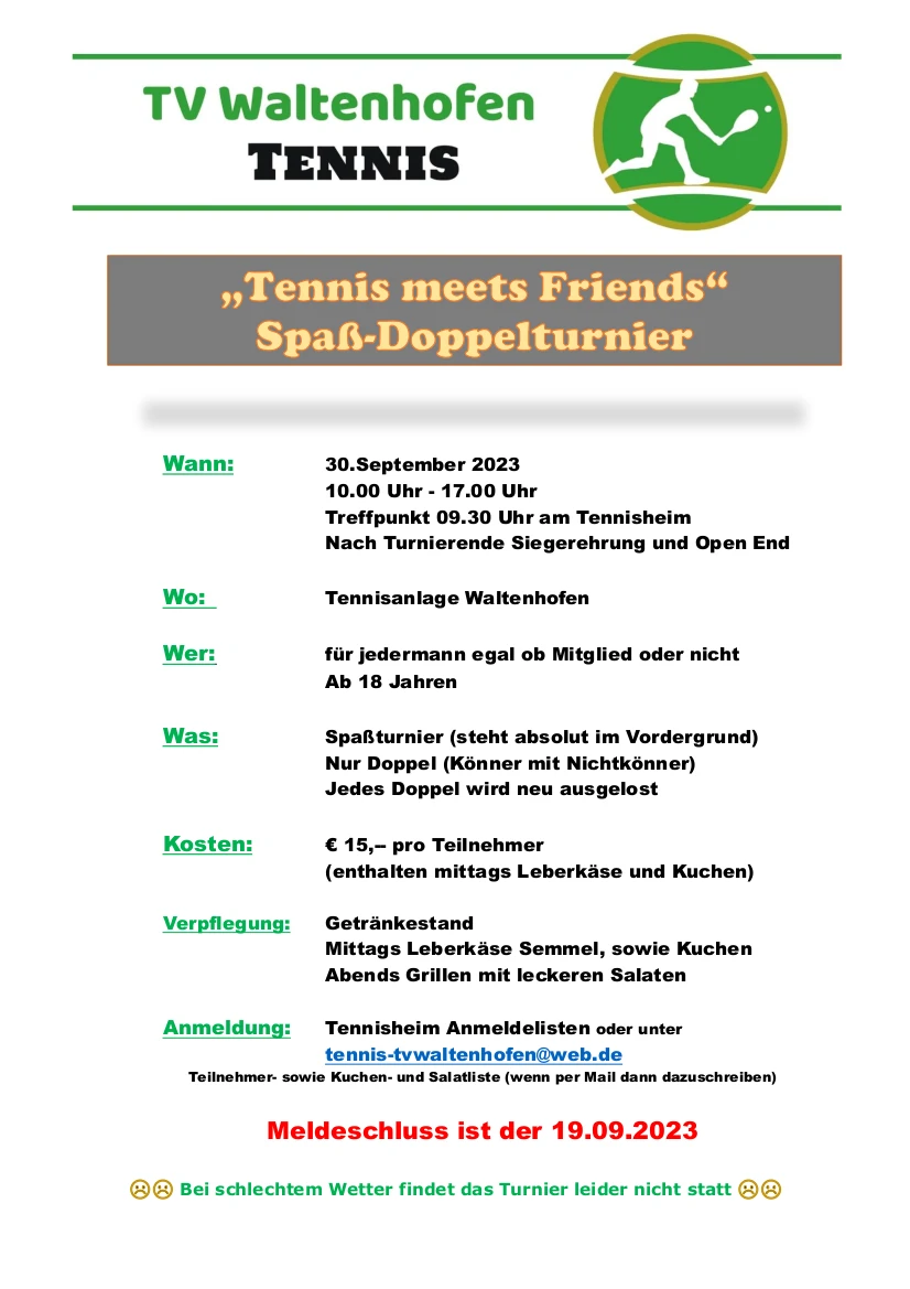 Tennis meets Friends Turnier 2023